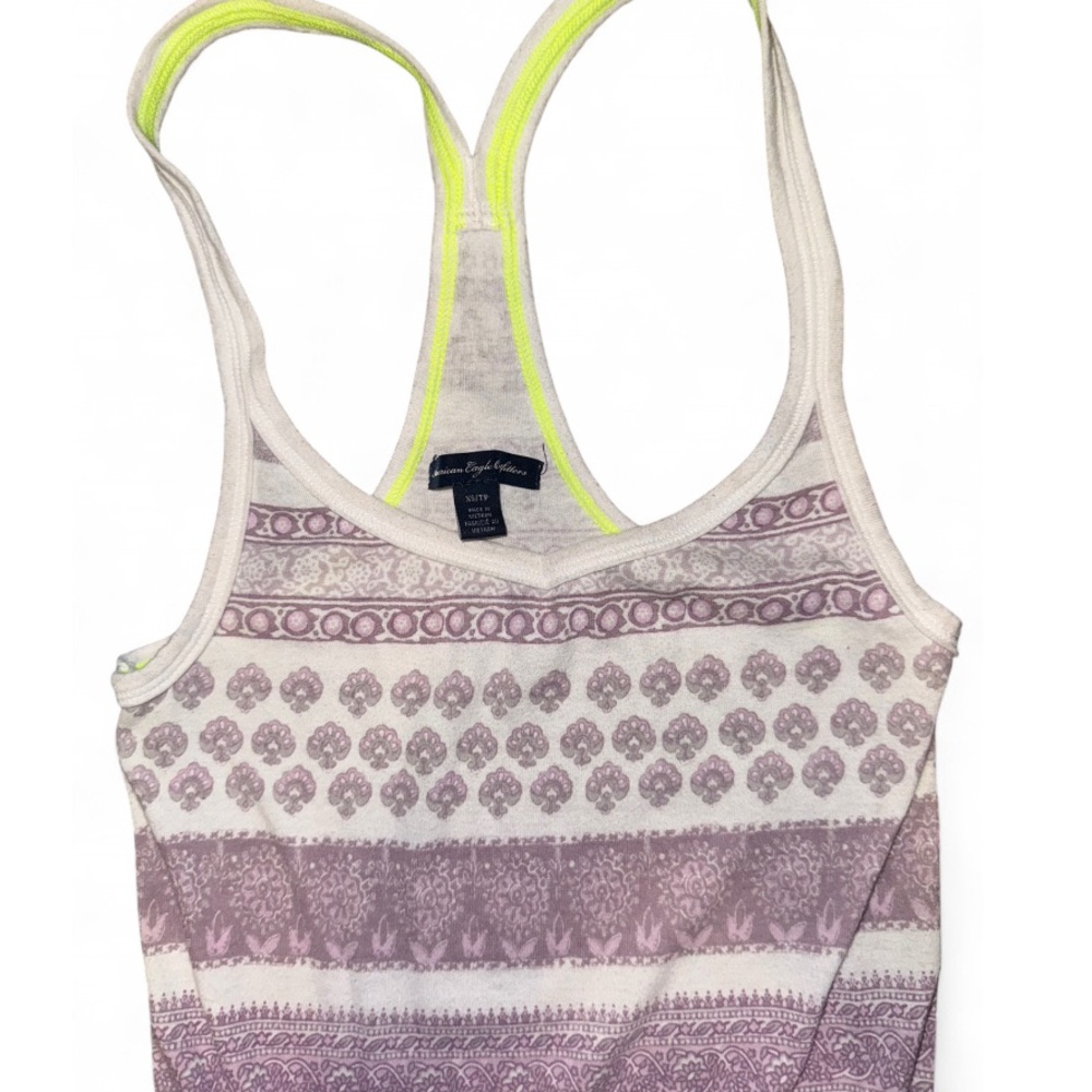Vintage American Eagle Outfitters Printed Racerback Tank Top - Picture 4 of 5